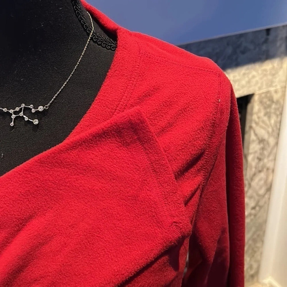 Red St. John's Bay Classic V Neck - Picture 3 of 8